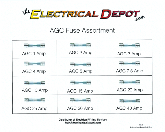 AGC Series Fuse Assortment 1 Amp thru 40 Amp Kit - Click Image to Close